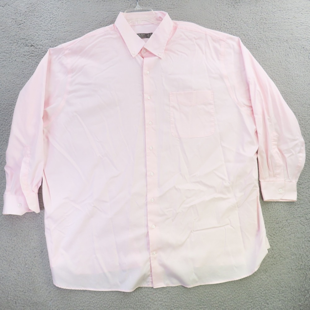 Oak Hill Shirt Mens 20 Pink Long Sleeve Button Up Classic 36/37T